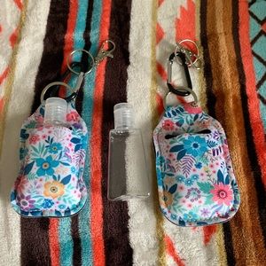 Hand sanitizer keychain holder